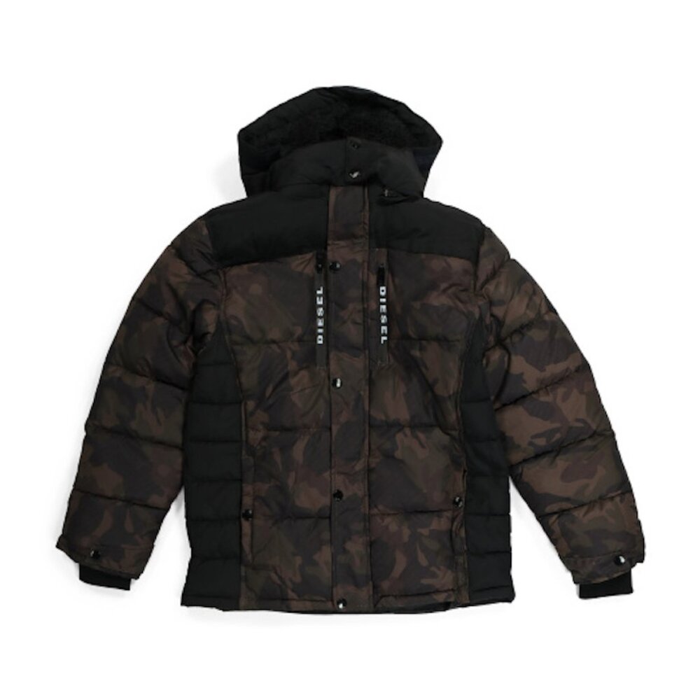 Diesel Big Boy Olive Camo Puffer Jacket